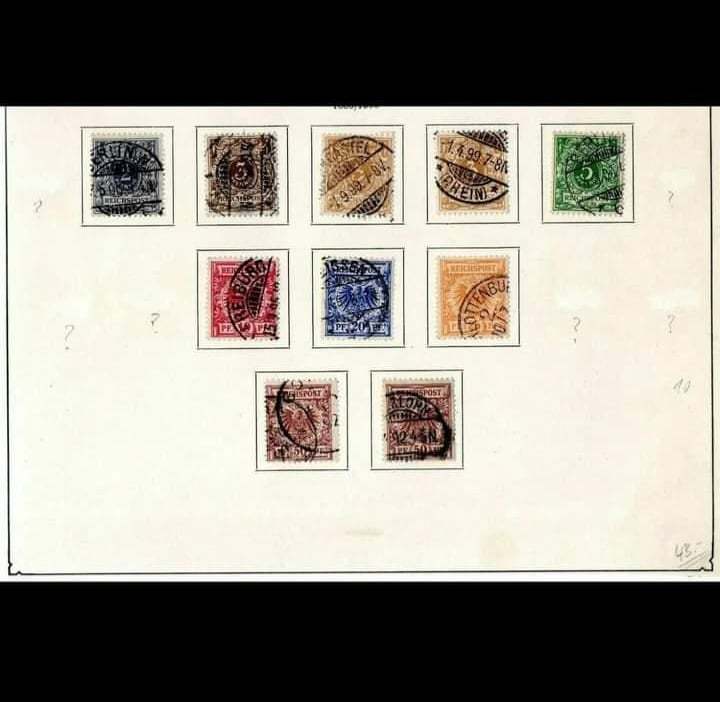Allemagne : Timbres anciens de l'Empire de 1889