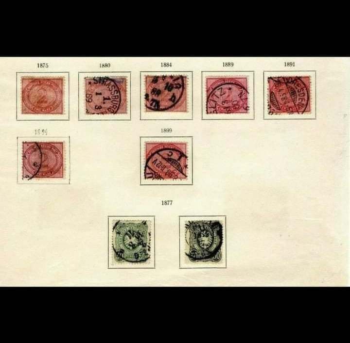 Allemagne : Timbres anciens de l'Empire de 1875-90