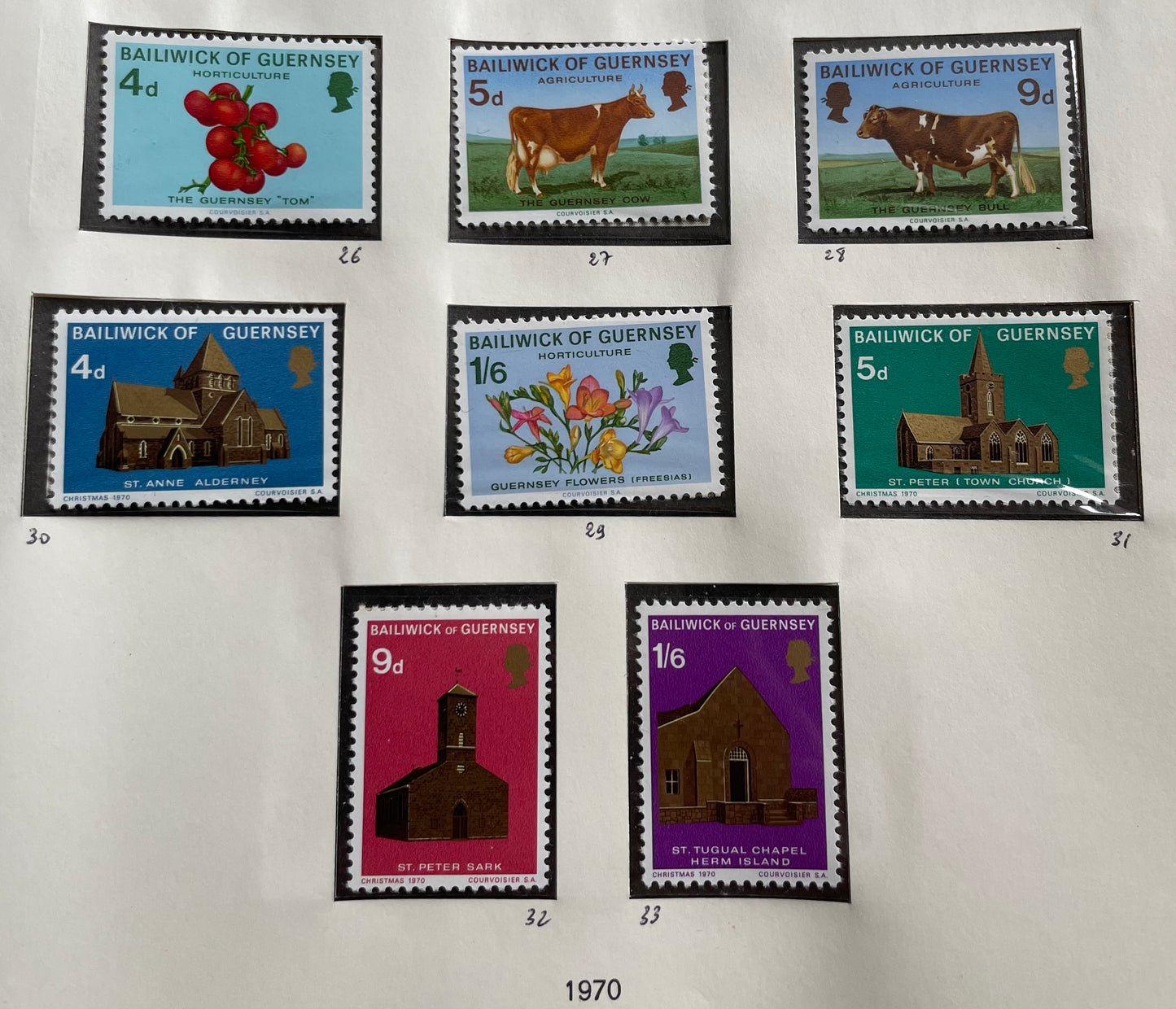 Grande-Bretagne : Timbres Iles de Guernesey depuis 1970