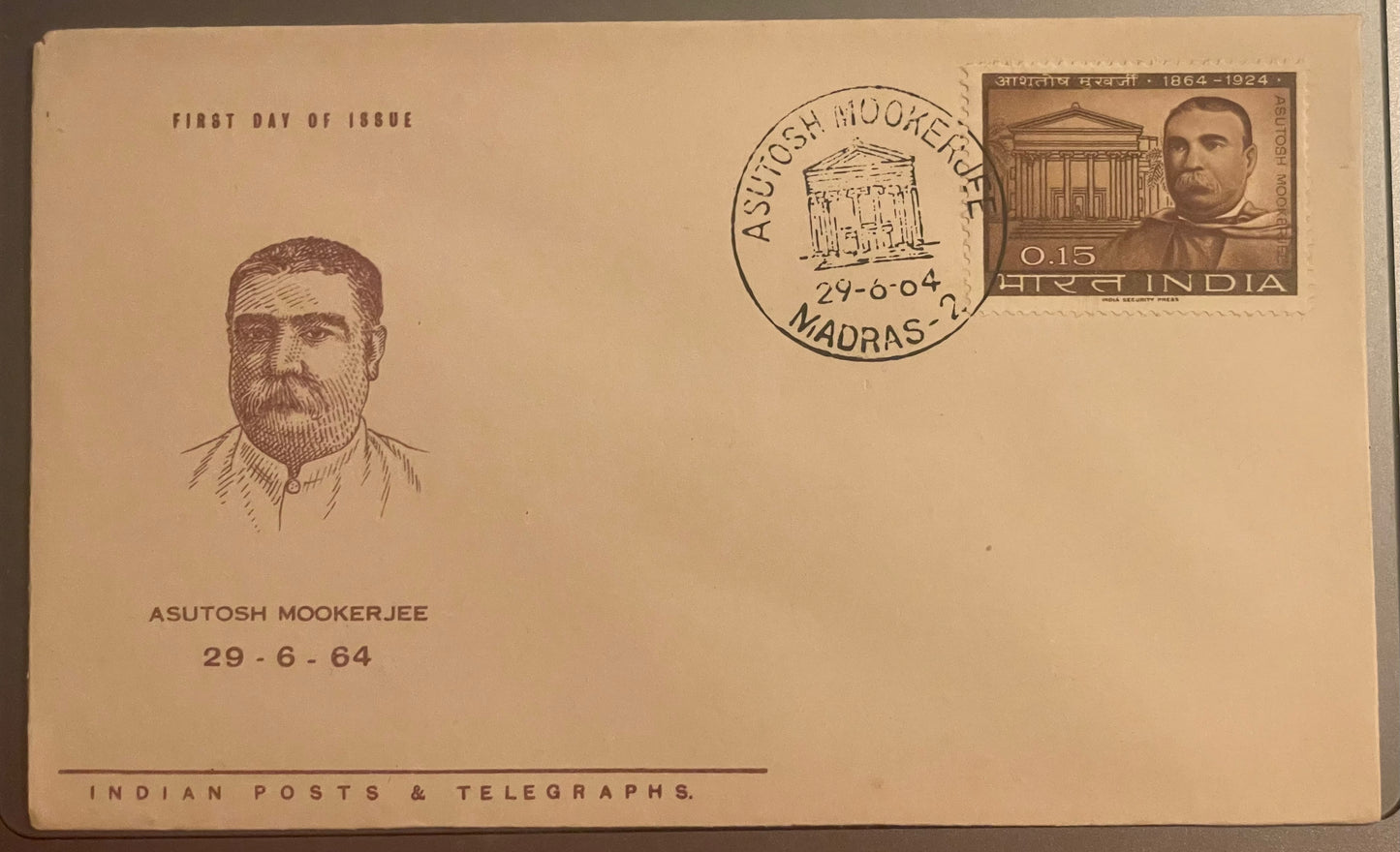 Asie : Lot de timbres d'Inde et une lettre 1er jour depuis 1947