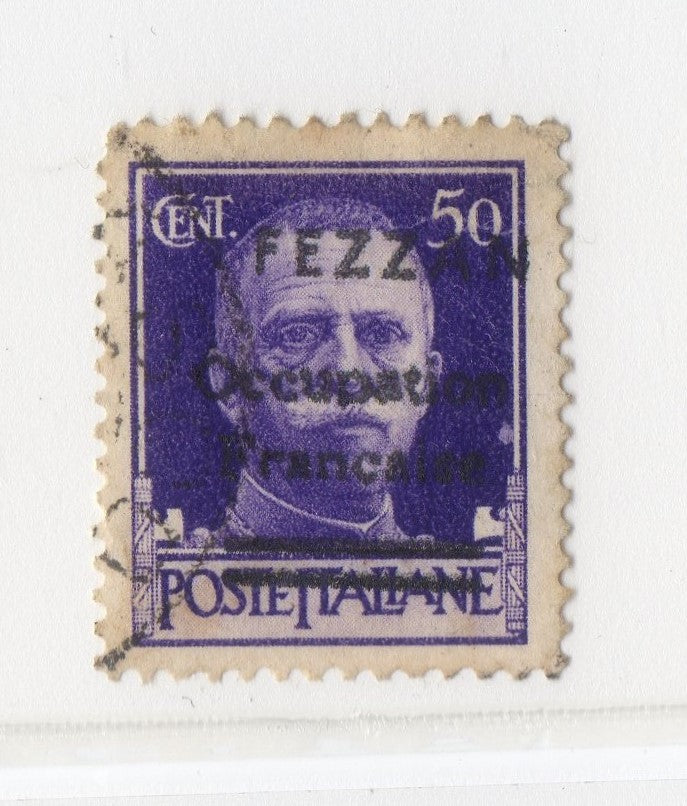 FRANCE ! Timbre ancien occupation de FEZZAN de 1943 n°1
