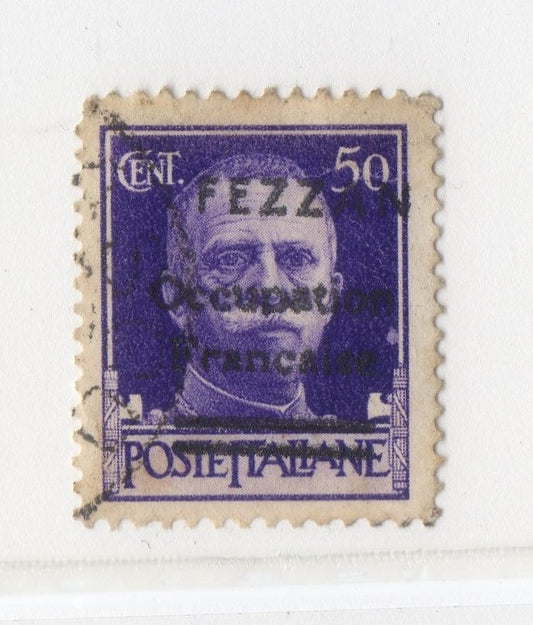 FRANCE ! Timbre ancien occupation de FEZZAN de 1943 n°1