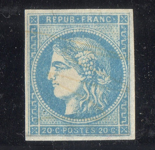 FRANCE ! Timbre Cérès dit de Bordeaux de 1870 Type II Report 1 outremer