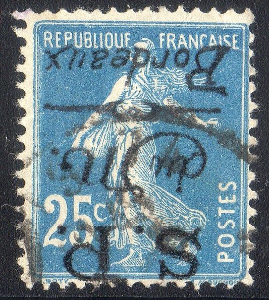 FRANCE ! Timbre Semeuse surcharge de la Poste de Monténégro depuis 1916 n°5a