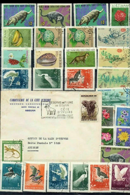 Animaux : Lot de Lettres 1er JOUR et Timbres du Monde