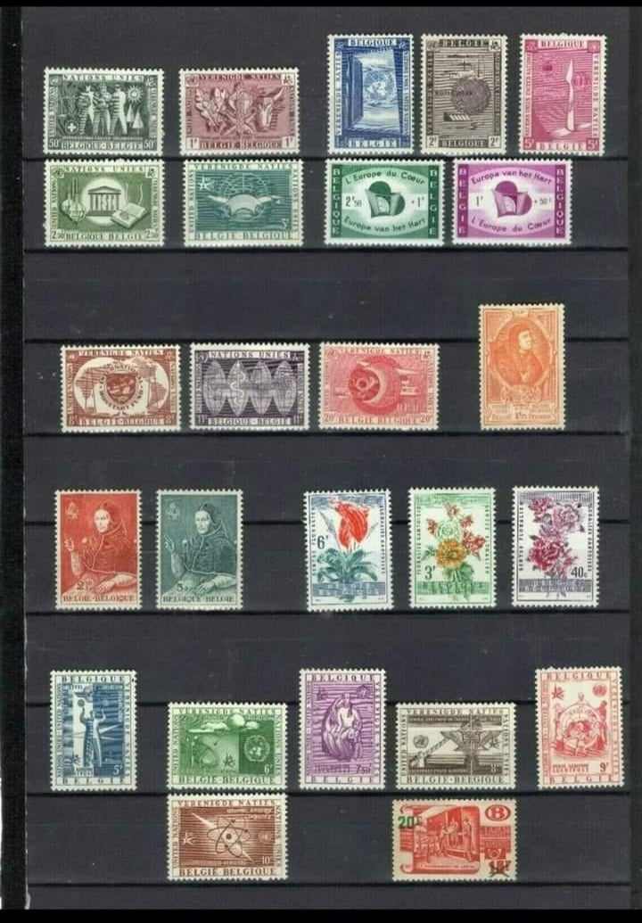 Belgique : Lot de Séries et Timbres