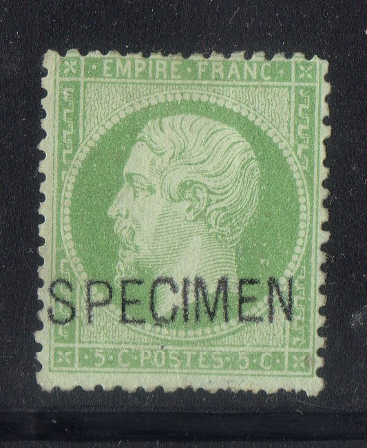 FRANCE !  Timbre ancien NAPOLEON NEUF de 1862 n°20f surcharge SPECIMEN