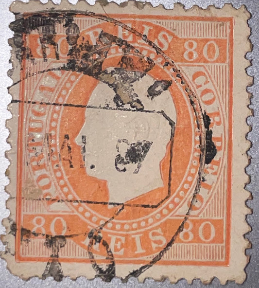 Portugal : Timbre King Louis 1er depuis 1870 oblitéré