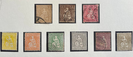 Suisse : Timbres Helvetia depuis 1881 oblitérés et neufs*