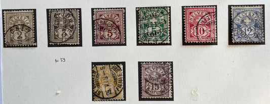 Suisse : Timbres Helvetica depuis 1882 oblitérés