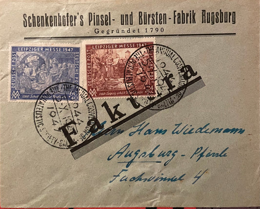 Allemagne : Timbres sur Lettre allemande depuis 1947
