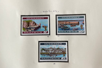 Grande-Bretagne : Suite de timbres Ile de Guernesey du n°1 au n°18 depuis 1969
