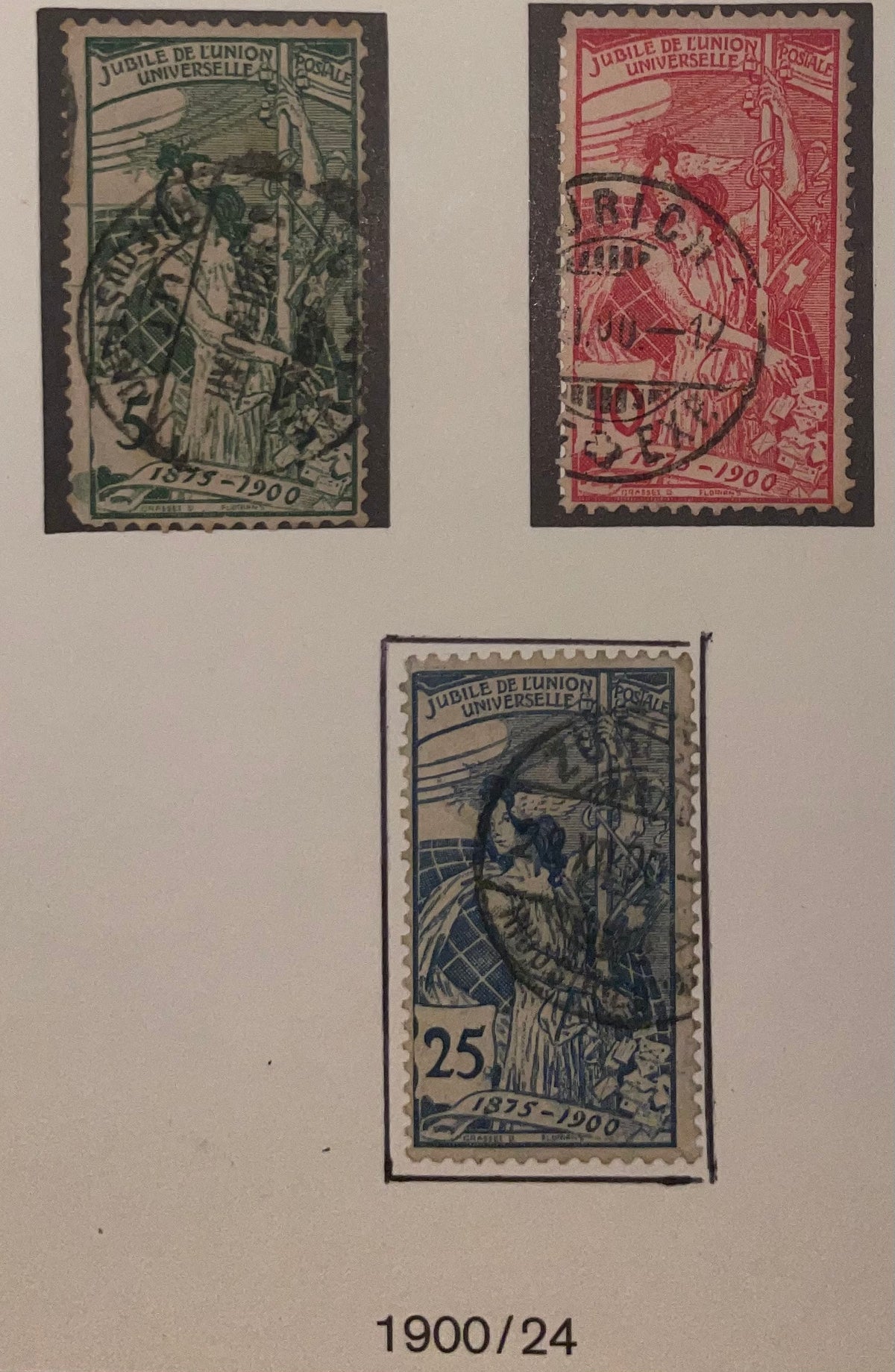 SUISSE ! Timbres anciens depuis 1900 n°86 à 88