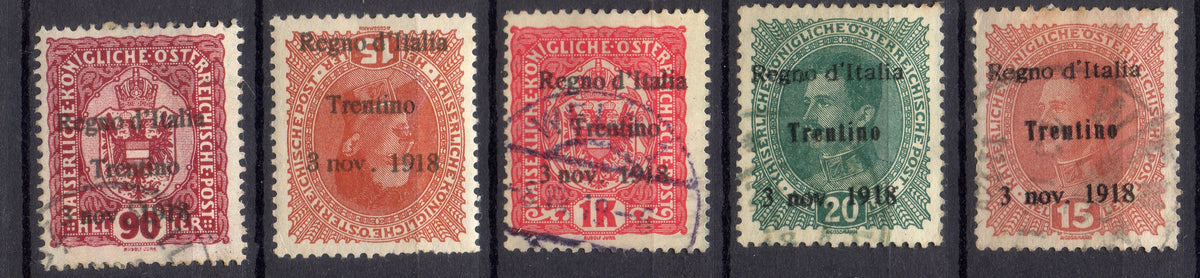 Italie : 5 Timbres D’Autriche