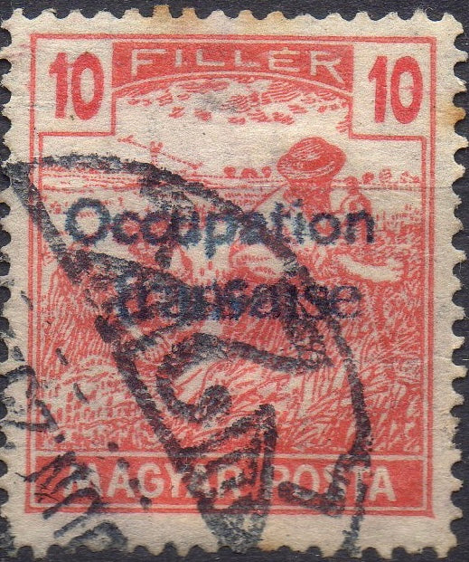 Lot de 12 timbres d’Hongrie de 1919