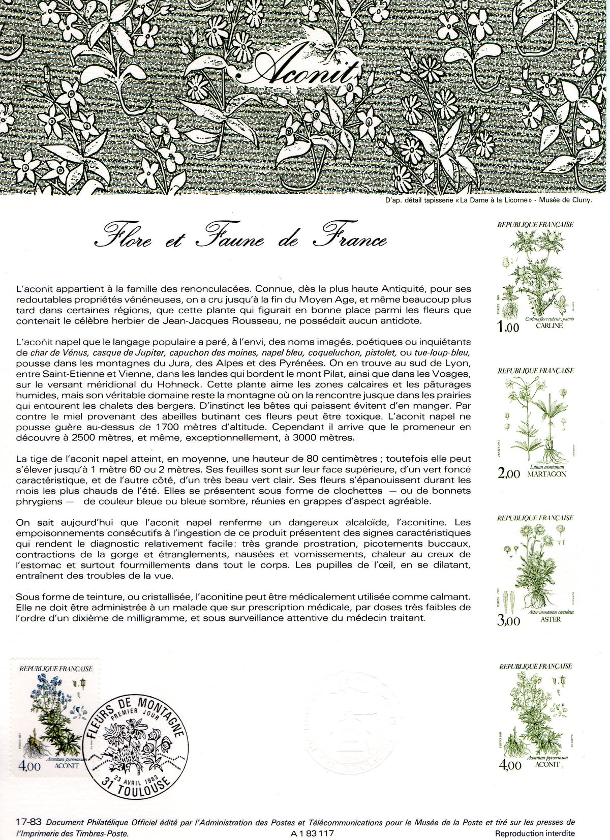 Document 1er Jour de FRANCE depuis 1970