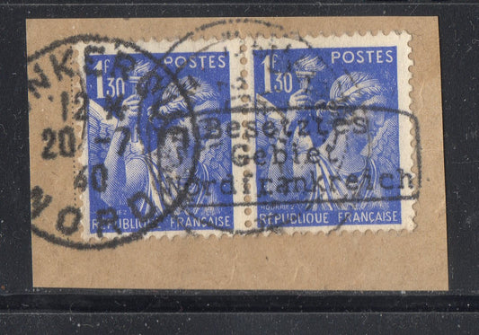 FRANCE ! PAIRE de Timbres PAIX de 1940 surcharge Occupation du NORD