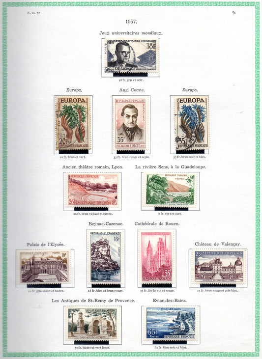 FRANCE ! PAGE de Timbres NEUFS depuis 1957-1958