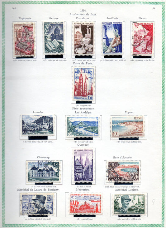 FRANCE ! PAGE de Timbres NEUFS depuis 1953-1954
