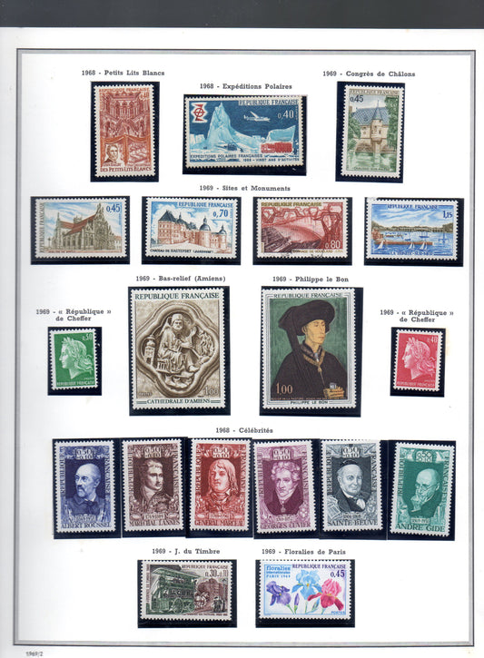 FRANCE ! PAGE de Timbres NEUFS depuis 1967-1968