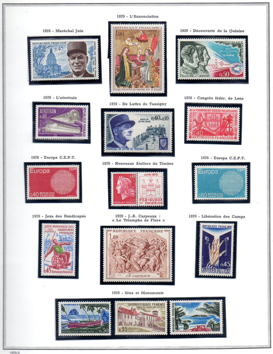 FRANCE ! PAGE de Timbres NEUFS depuis 1969-1970