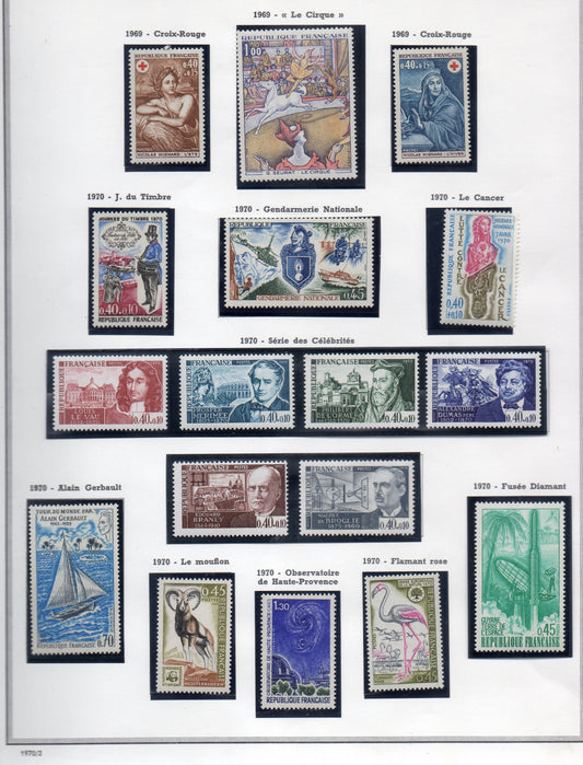 FRANCE ! PAGE de Timbres NEUFS depuis 1968-1969