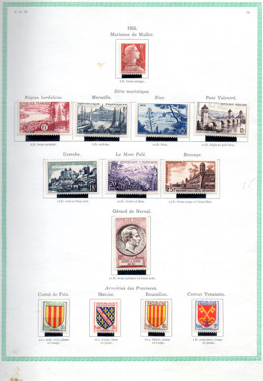 FRANCE ! PAGE de Timbres NEUFS depuis 1953-1954