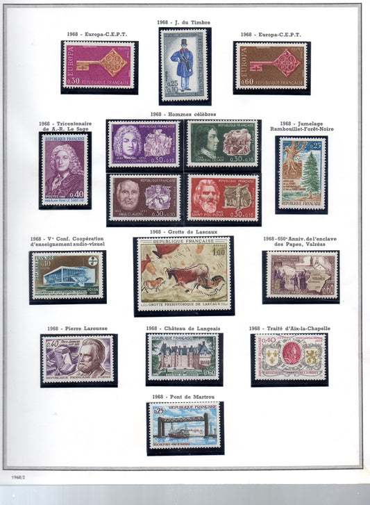 FRANCE ! PAGE de Timbres NEUFS depuis 1968-1968