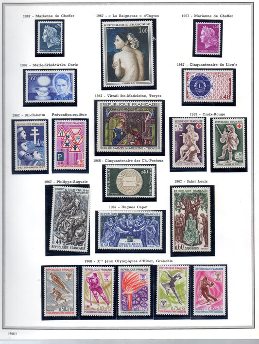 FRANCE ! PAGE de Timbres NEUFS depuis 1967-1968