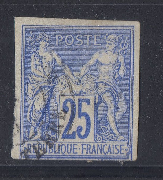 FRANCE !  Timbre ancien SAGE de 1884 n°78c outremer Non dentelé